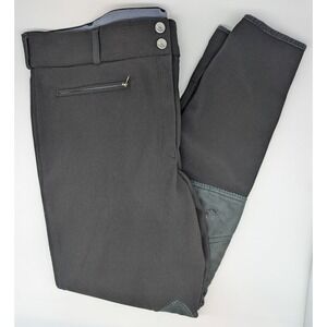 Front Zip Breeches‎ Ladies size 34 TuffRider Brown Ribbed with Patches (35x27)
